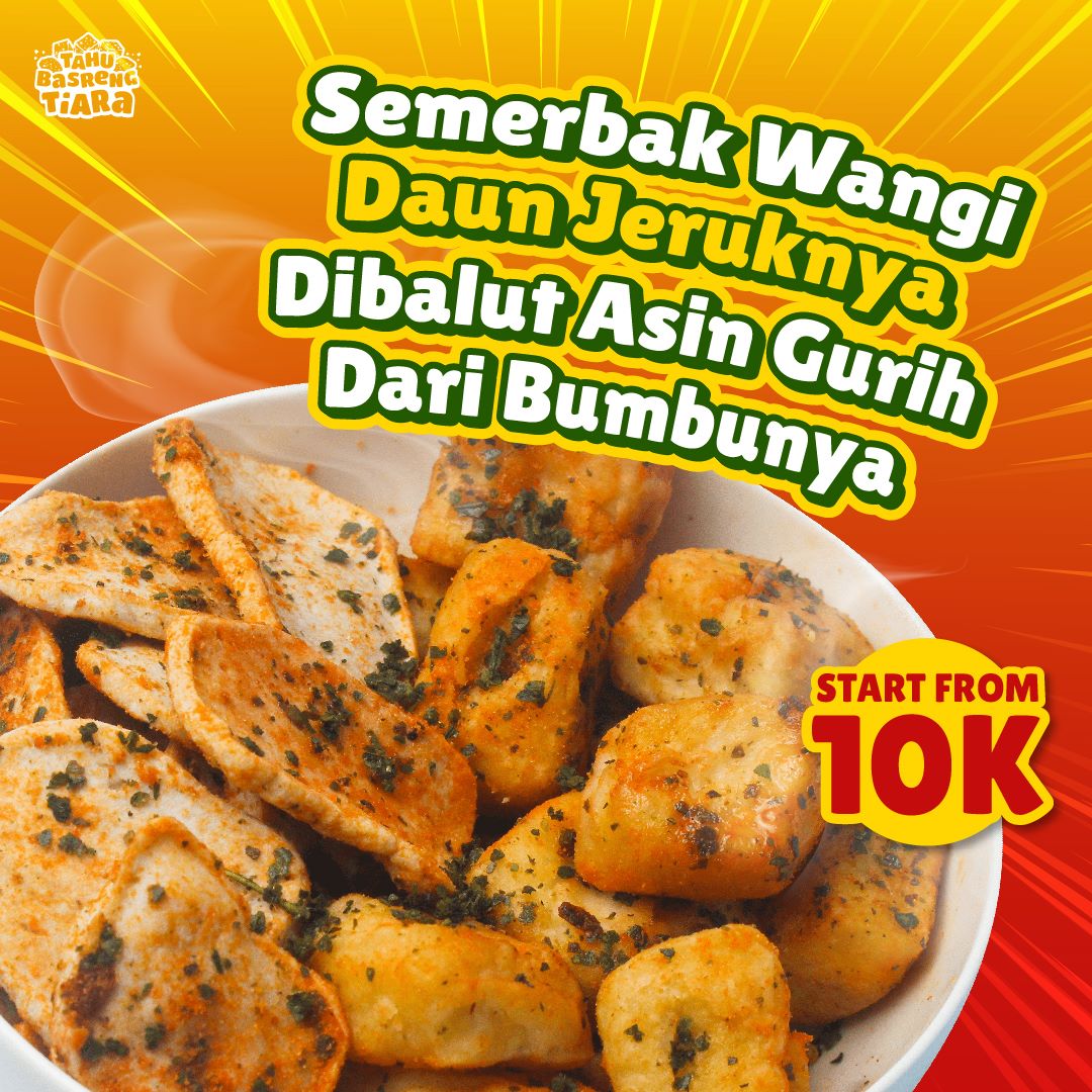 tahu basreng tiara, cemilan 10000an